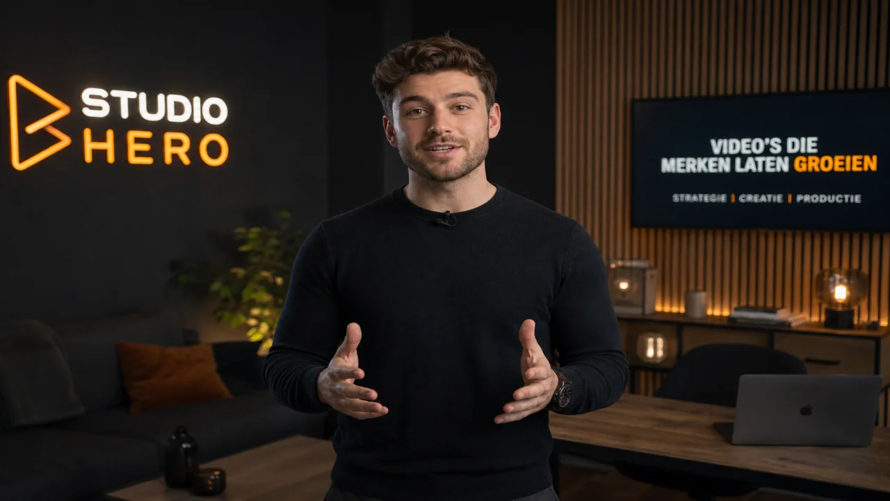 Mobiele studio met generatielaag en tijdlijn als metafoor voor ai video maken en bewerken